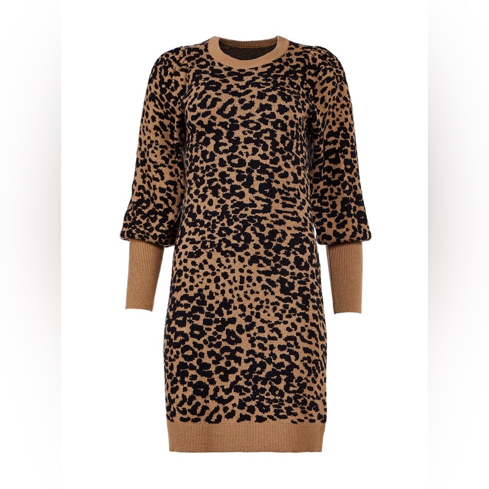 Loft Leopard Print Sweater Dress